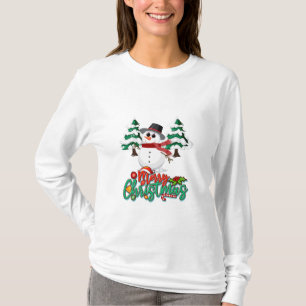 T-shirt Joyeux bonhomme de neige de Noël