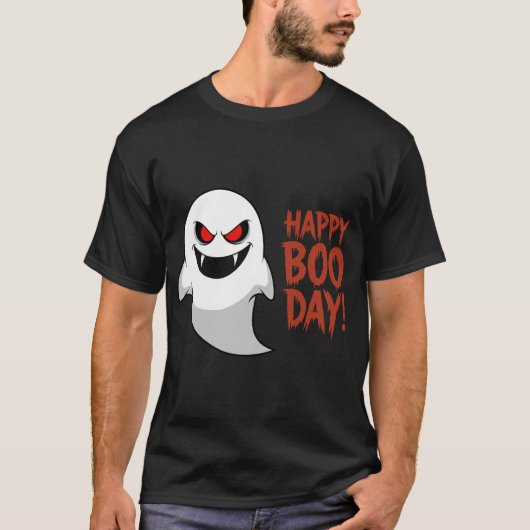 T-shirt Joyeux Boo-Day drôle Halloween Fantôme (Devant)
