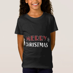 T-Shirt Joyeux Buffalo de Noël Plaid
