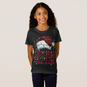 T-Shirt Joyeux Buffalo de Noël Plaid Red Santa Hat Memaw (Devant entier)