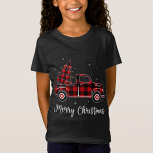 T-Shirt Joyeux Buffalo Red Plaid Truck Tree