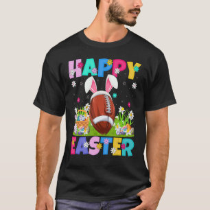 T-shirt Joyeux Bunny de Pâques Football américain dimanche