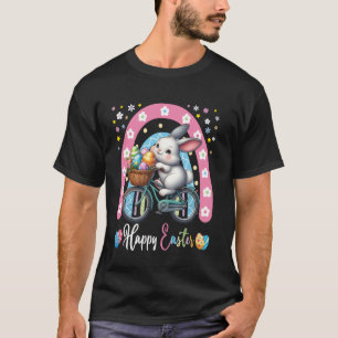 T-shirt Joyeux Bunny Pâques équitation Bicyclettes Garçons