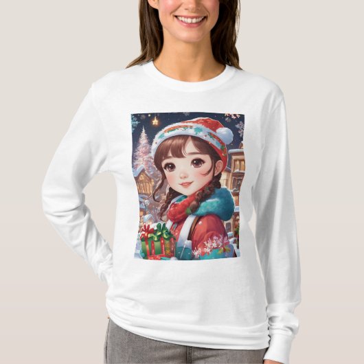 T-shirt Joyeux cadeau de Noël (Devant)