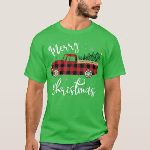 T-shirt Joyeux Camion de Noël Arbre Rouge Pajama de Noël p