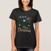 T-shirt Joyeux Camion de Noël Buffalo vert plaid Arbre Leo (Devant)