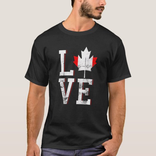 T-shirt Joyeux Canada Day I Love Canada Maple Leaf drapeau (Devant)