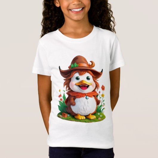 T-Shirt Joyeux canard avec un Casquette | Art AI (Devant)