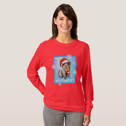T-shirt Joyeux caniche miniature Howliday (Devant entier)