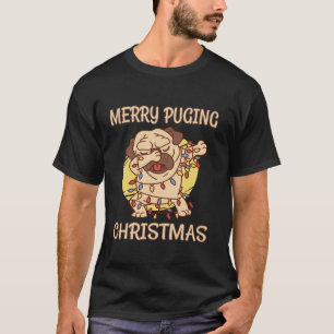 T-shirt Joyeux Carlin de Noël Père Noël Carlin Noël Pugmas