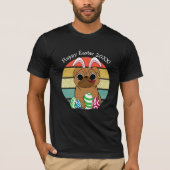 T-shirt Joyeux Carlin de Pâques mignon avec des oreilles d (Devant)