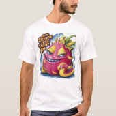 T-shirt Joyeux Cartoon Dragon Fruit Caractère Beaming (Devant)
