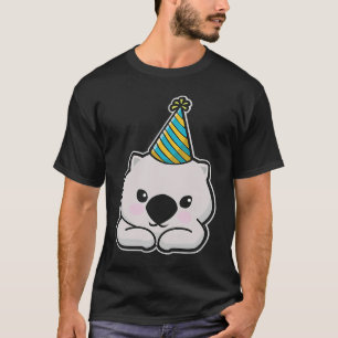 T-shirt Joyeux casquette de fête d'anniversaire Wombat