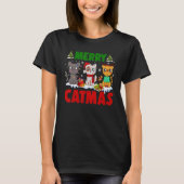 T-shirt Joyeux Catmas Chat Pyjamas Noël X mas Ugly Swea (Devant)