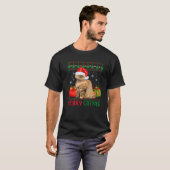 T-shirt Joyeux Catmas Chat Vilain Noël Selkirk Rex Chat Mo (Devant entier)