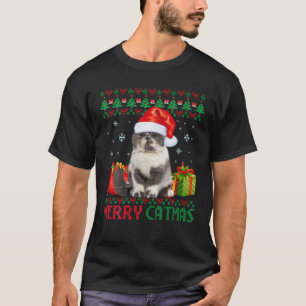 T-shirt Joyeux Catmas Chat Vilain Noël Shorthair Exotique
