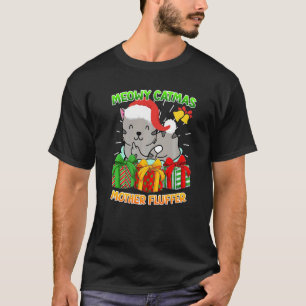 T-shirt Joyeux Catmas Mère Fluffer propriétaire de chats 2