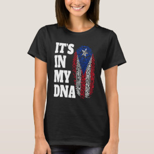 T-shirt Joyeux c'est dans mon ADN Porto Rico drapeau ricai