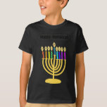 T-shirt Joyeux Channukah Menora / Chanukia<br><div class="desc">hanuka,  hannuka,  hannukah,  hanukah,  hannukkah,  hanoukka,  chanuka,  channuka,  channukah,  chanoukkah,  chanukkah,  chanukkia,  chanukkia,  hanukkia,  hanukkia,  hanukkia,  menora,  mennora,  fêtes,  juifs,  judaïsme,  "happy hanoukka",  happy face",  candelabra, </div>
