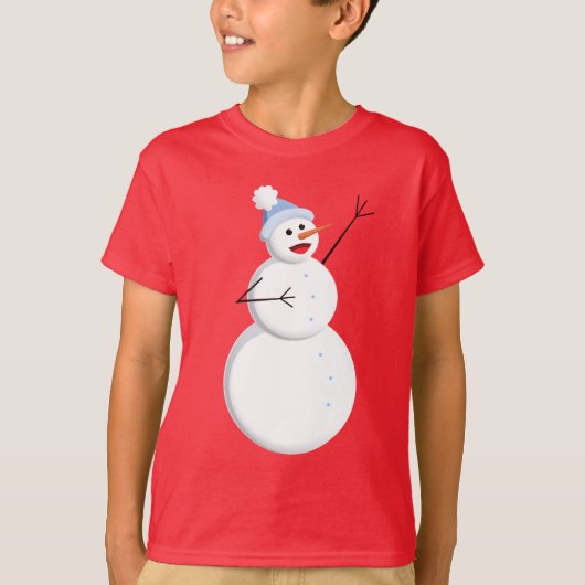 T-shirt Joyeux chanteur Snowman Kids Dark Long Sleeve (Devant)