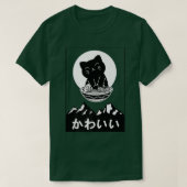 T-shirt Joyeux chat avec Ramen  (Design devant)