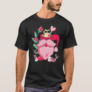 T-shirt Joyeux Chat de la Saint Valentin rose dans la coup