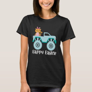 T-shirt Joyeux Chat de Pâques équitation Monster Camion To