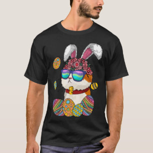 T-shirt Joyeux Chat de Pâques Portant du lapin Ear mignon