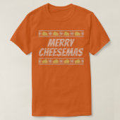 T-shirt Joyeux Cheesemas fromage de Noël design cadeau pou (Design devant)