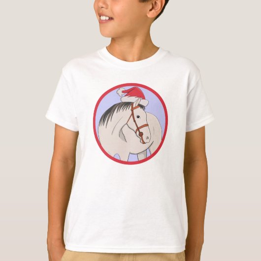 T-shirt Joyeux Cheval de Noël (Devant)