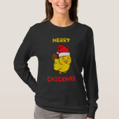T-shirt Joyeux Chickmas Cute Baby Chick Farm Noël Pour (Devant)