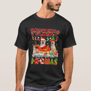 T-shirt Joyeux Chien de Noël Trois Père Noël Reindeer Elf 