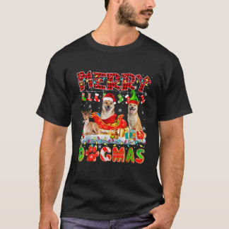 T-shirt Joyeux Chien de Noël Trois Père Noël Reindeer Elf 