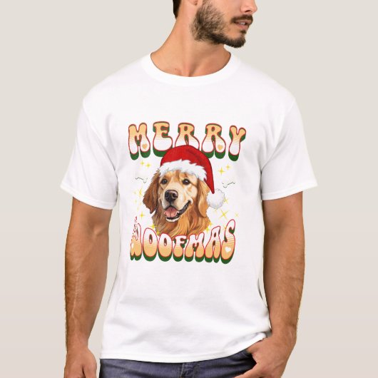 T-shirt Joyeux chien de Noël Woofmas (Devant)