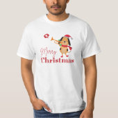 T-shirt Joyeux chien drôle de Noël (Devant)