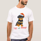 T-shirt Joyeux chien lumineux (Devant)