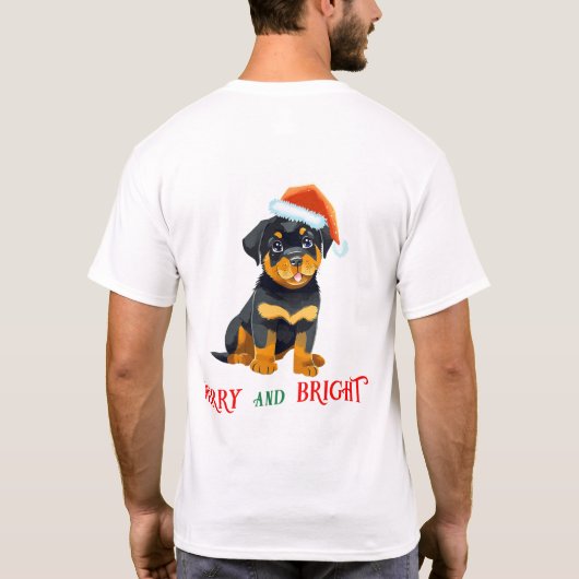T-shirt Joyeux chien lumineux (Dos)