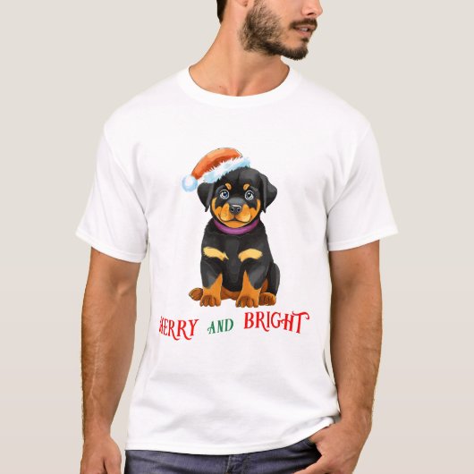 T-shirt Joyeux chien mignon (Devant)
