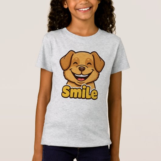 T-Shirt Joyeux chien souriant (Devant)