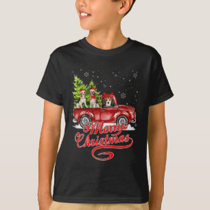 T-shirt Joyeux Chiens Beagles de Noël Père Noël Reindeer R