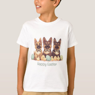 T-shirt Joyeux Chiens bergers allemands de Pâques