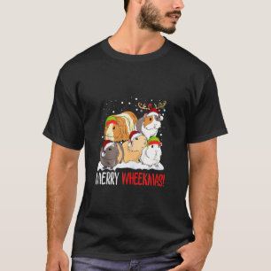 T-shirt Joyeux Chiens de Guinée Noël Joyeux Roue de Guinée