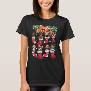 T-shirt Joyeux Chiens mignons de Woofmas en stock de Noël