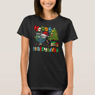 T-shirt Joyeux Chrismukkah Hanoukka Juif Chanoukah Menorah