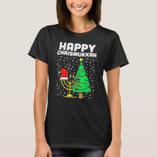 T-shirt Joyeux Chrismukkah Joyeux Hanoukka Christmas Tree