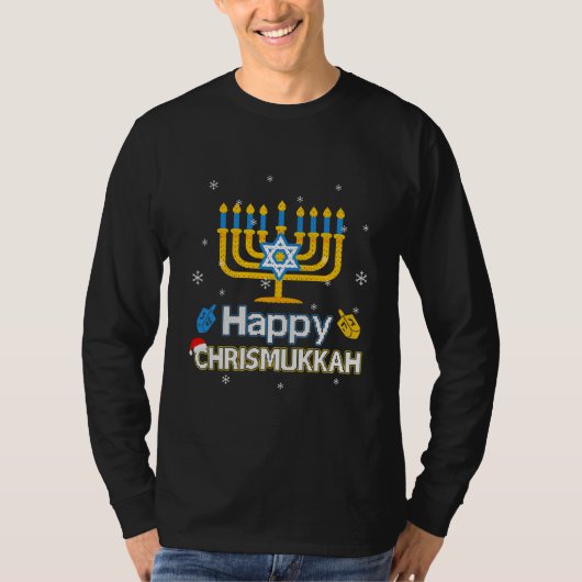 T-shirt Joyeux Chrismukkah Ugly Hanoukka (Devant)