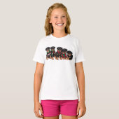 T-shirt Joyeux Chrismutts Rottweiler Chiots portant des éc (Devant entier)