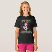 T-shirt Joyeux Christmaslotl mignon Axolotl Doux moche Cad (Devant entier)