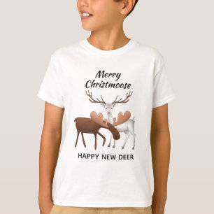 T-shirt Joyeux Christmoose Happy New Deer