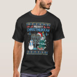 T-shirt joyeux christmukkah menorah laid hanoukka chanukah<br><div class="desc">joyeux christmukkah menorah laid hanoukka chanukah</div>
